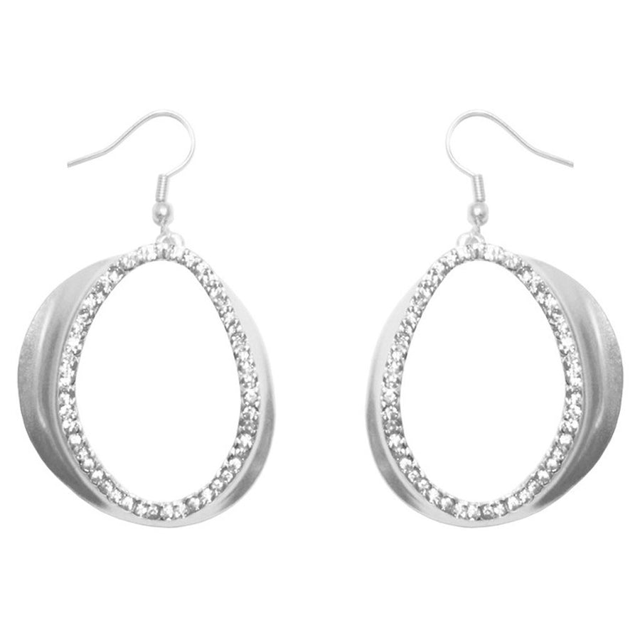 Stunning silver crystal earrings. Evening look and a standout piece