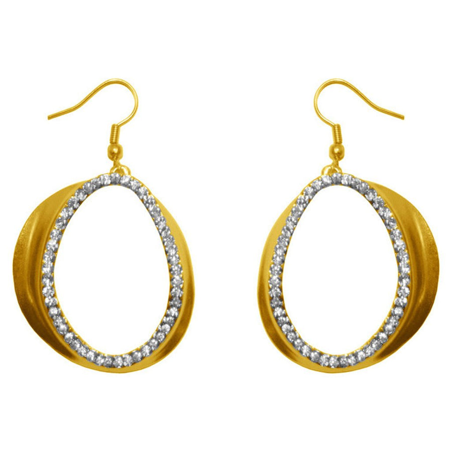 Stunning gold crystal earrings. Evening look and a standout piece
