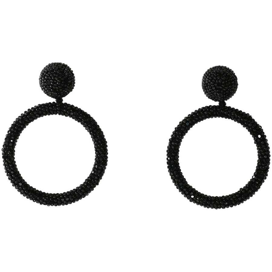 Stunning black glass bead earrings called the Beaded black raindrop earrings. Evening look and a standout piece